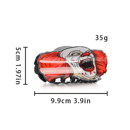Muweordy Horror Series Hair Claw | Halloween Clown Crab Hair Clip for Women