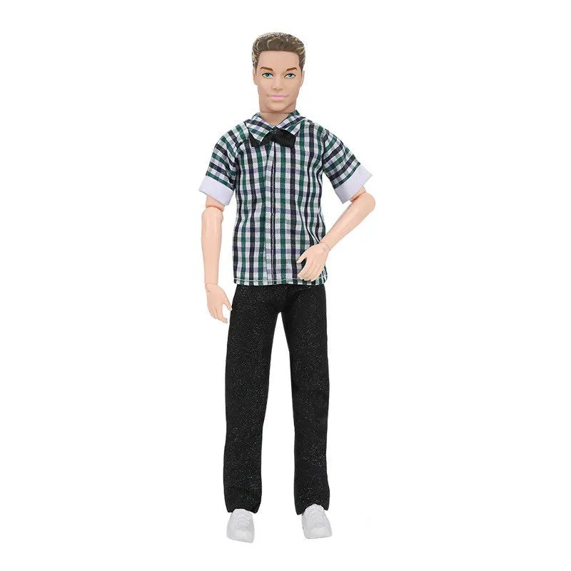 30cm Fashion Ken Doll – 1/6 Multi-Joint Movable Boyfriend with Clothes Suit, Dress-Up Toy for Kids