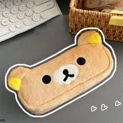 Kawaii Rilakkuma Pencil Case - Cute Cartoon Bear Pen Pouch Organizer for Kids, Girls & School Supplies Gift