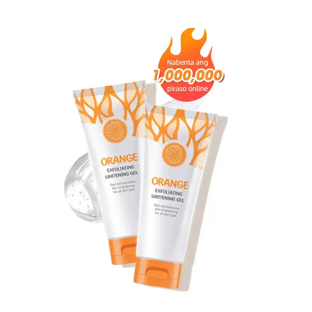 Orange Exfoliating Gel 50g — Dead Skin Remover, Brightening Peeling Scrub, Hydrating & Whitening Korean Skincare Moisturizer