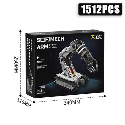 Technical 1512PCS Science Fiction Robotic Arm Building Blocks Set – High-Tech Engineering Car Bricks Toy for Kids & Adults STEM Educational Gift