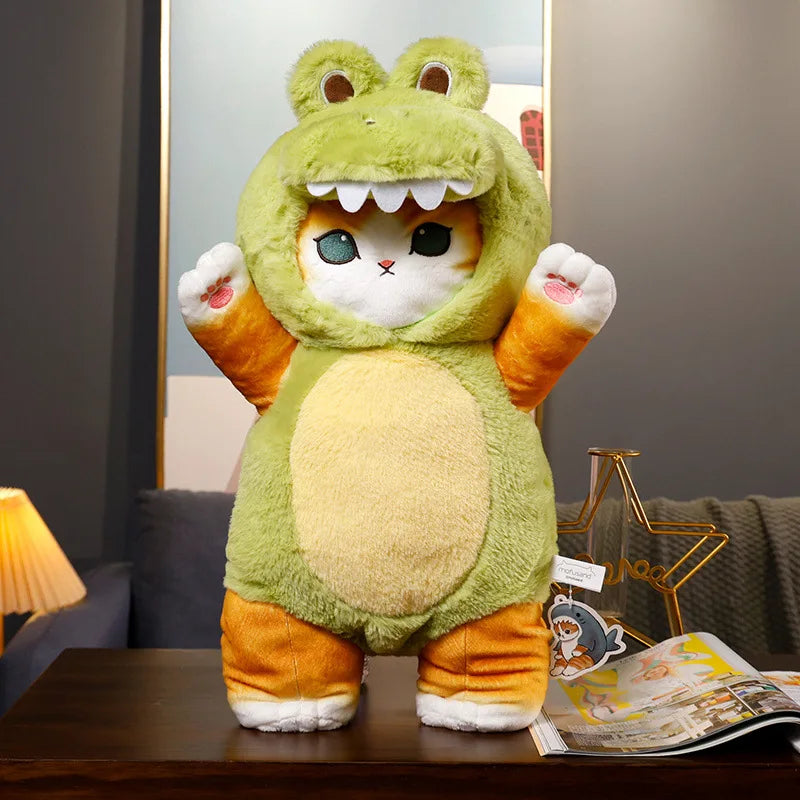 50cm Mofusand Shark Cat Plush Toy Cute Kawaii Soft Stuffed Animal Doll Birthday Gift for Kids