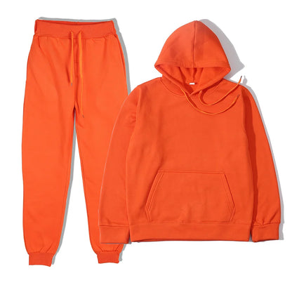 Men's Sports Tracksuit Set - Hoodie and Pants Two-Piece Running Casual Outfit for Men and Women