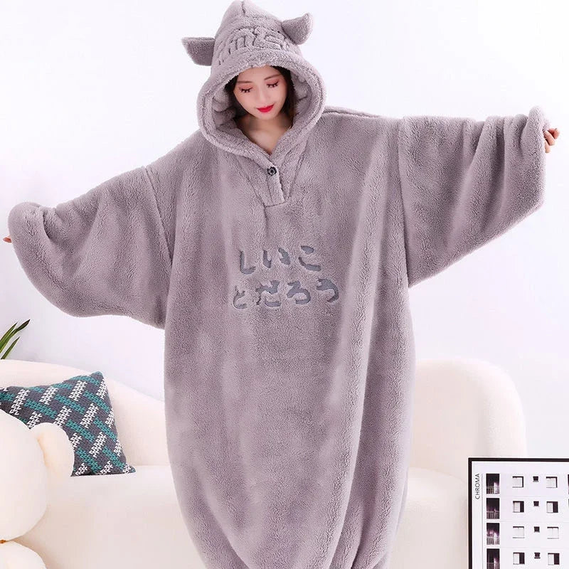 WASART Winter Hooded Fleece Blanket – Ultra Plush Oversized Sweater Blanket with Sleeves, Warm Flannel for Outdoor Use