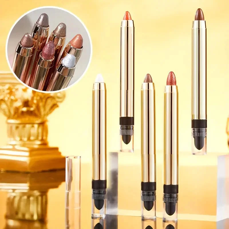 Double-Sided Eyeshadow Stick – Highlighter & Brightening Pen with Pearly Glitter & Matte Finish