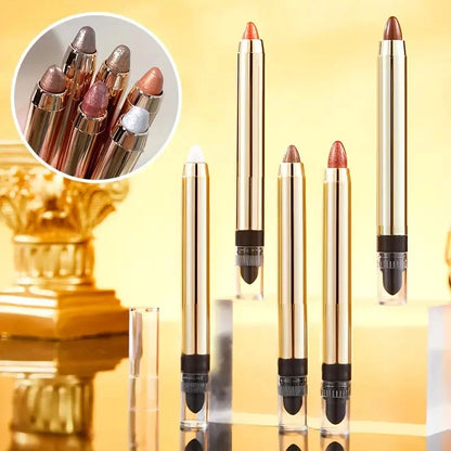 Double-Sided Eyeshadow Stick & Highlighter Pen – Pearly Glitter & Matte Finish Brightening Makeup Tool