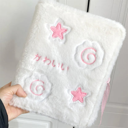 A6 Cartoon Plush Binder Photo Card Album – Cute Kpop Idol Collection Book for Girls
