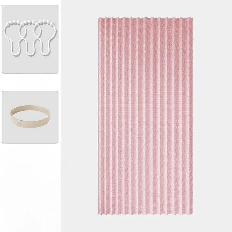 Pleated Accordion Folding Door Curtain – Privacy Panel for Bedroom, Wardrobe, Shoe Rack & Room Partition