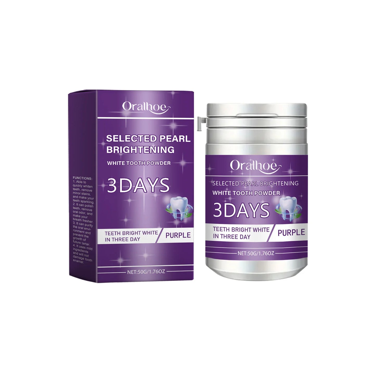 Purple Teeth Whitening Toothpaste – Deep Cleaning, Plaque & Stain Removal, Freshens Breath in 5 Days