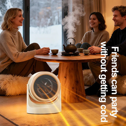 Desktop Mini Space Heater - Quiet, Energy-Efficient Fast-Heating Warm Air Blower for Dormitory, Home, Bedroom and Office Use