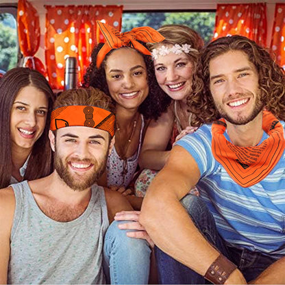 Survival Bandana - Heavy Duty Construction with Easy-to-Read Tips, High-Visibility Orange for Backpacking, Camping, Hiking, and Emergency Use