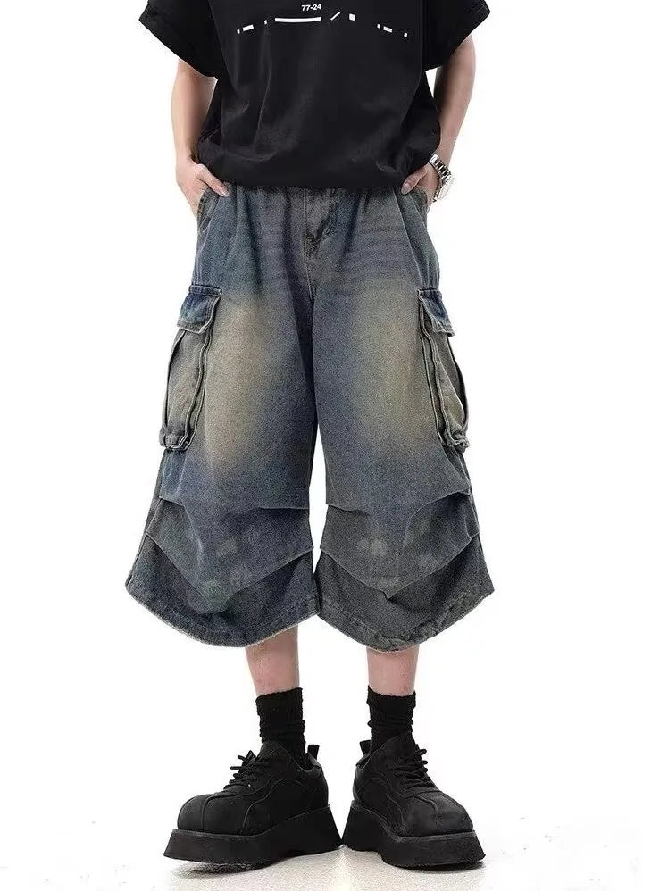 Women’s Summer Camouflage Cargo Capris — Loose Street Style Calf-Length Casual Shorts