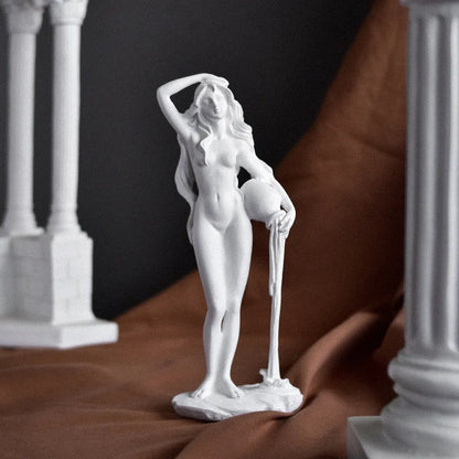 Aphrodite Greek Goddess Sculpture – Venus Figurine Human Body Art Ornament for Home, Office, and Living Room Decor