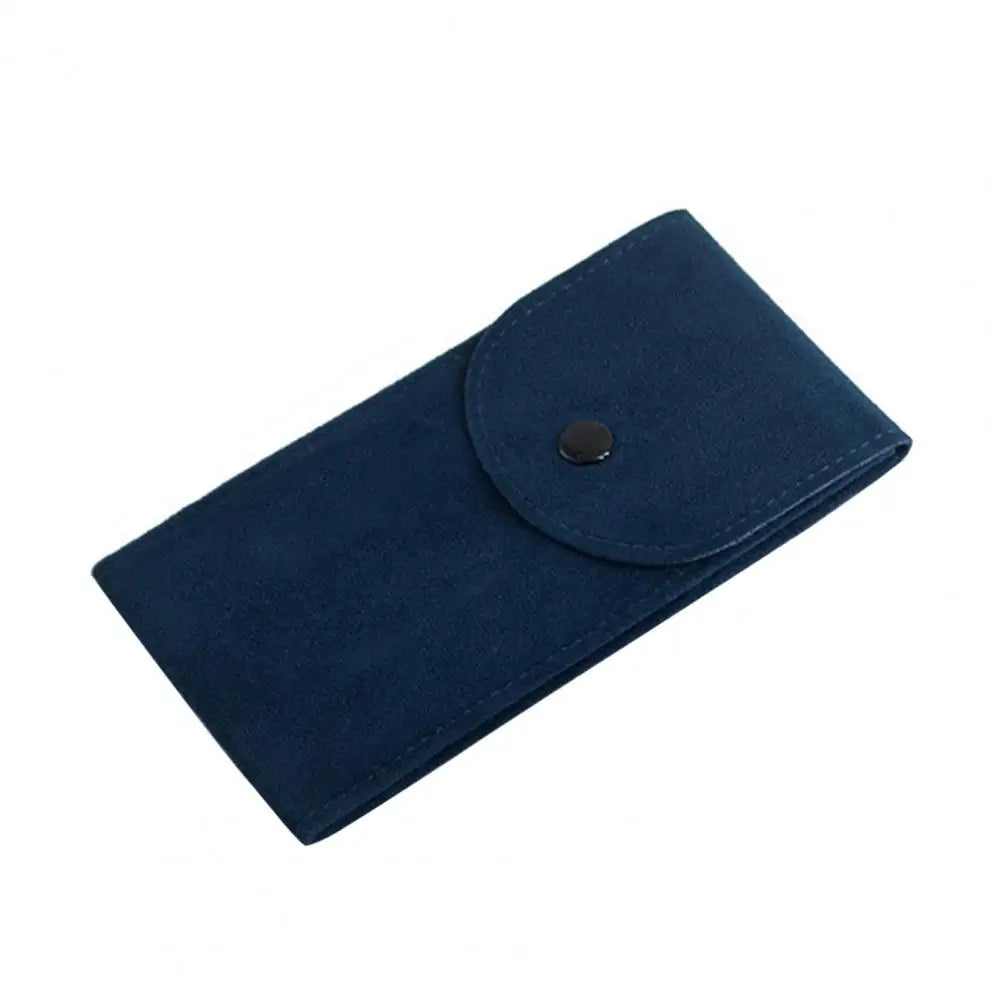 Portable Velvet Watch Bag – Shockproof Jewelry Pouch with Press Button Snap Design for Gift & Storage