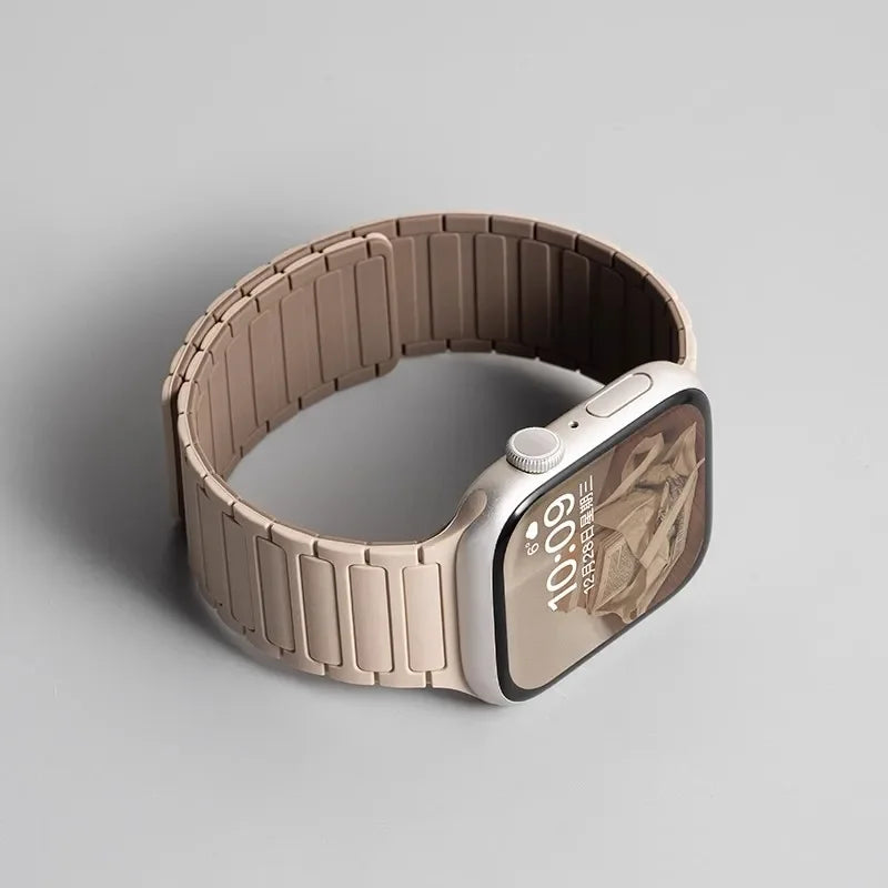 Magnetic Silicone Strap for Apple Watch — Fits Ultra 2 & Series 11–3 (40–49mm)