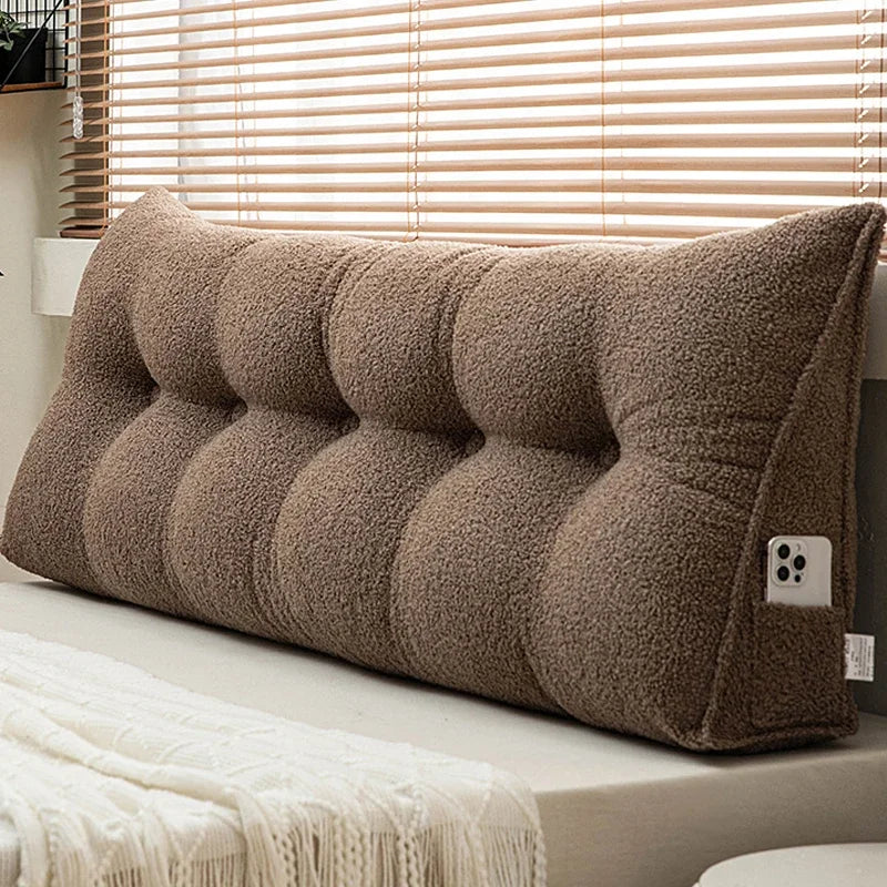 Large Triangular Headboard Wedge Pillow – Bed Rest Backrest Cushion with Removable Cover for Positioning Support