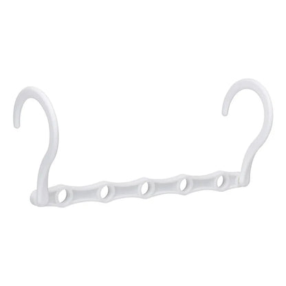 5-Hole Multifunctional Folding Hanger – Space-Saving Windproof Plastic Hook for Apartments, Dorms & Homes