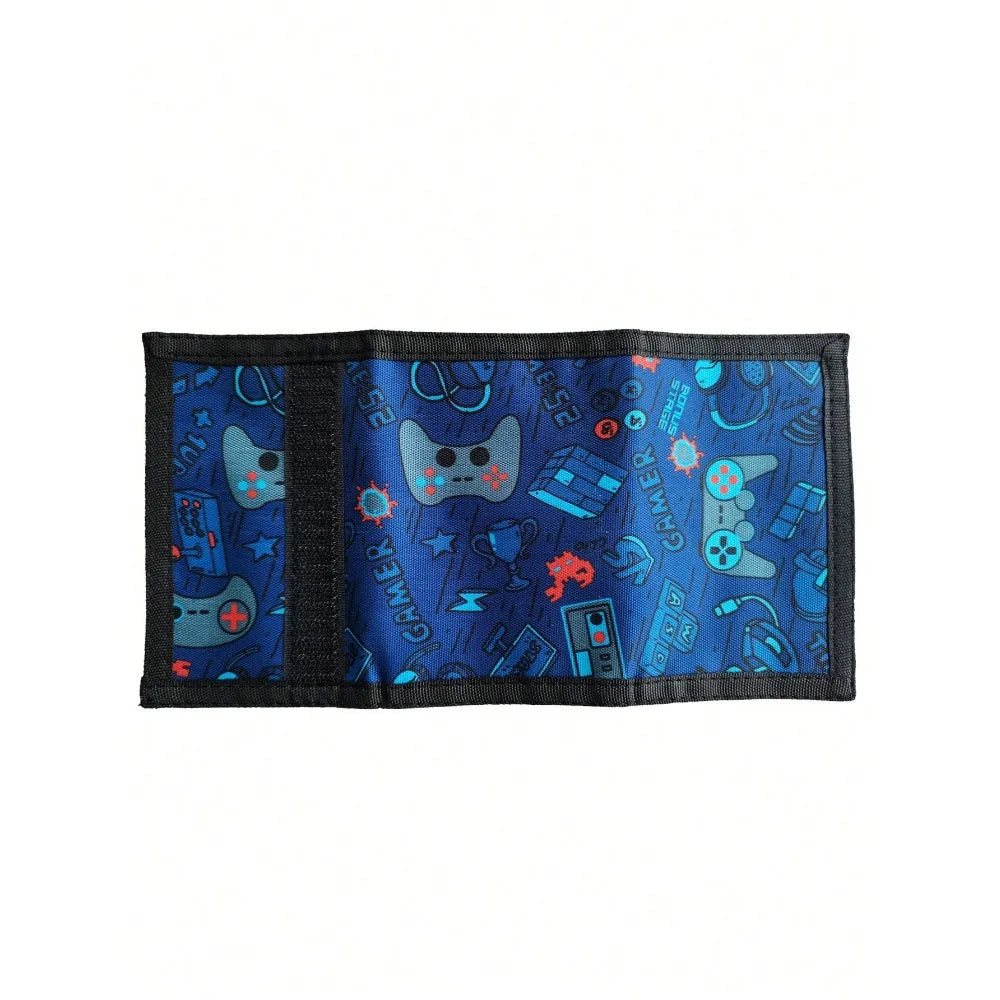 Kids RFID Trifold Canvas Wallet for Boys — Outdoor Sports Wallet, Perfect Birthday & Festival Gift