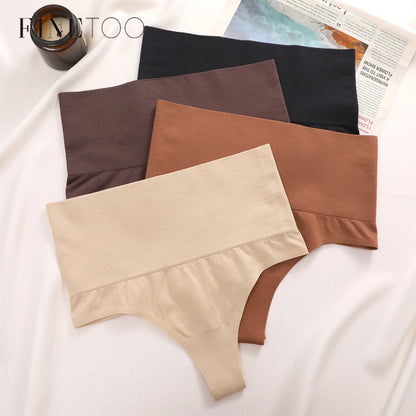 FINETOO High Waist Butt Lifter Thong Panties – Sexy Tummy Control, Belly Shaping Cincher, Slimming Shapewear for Women