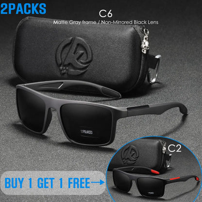 KDEAM Ultra-Light Polarized Sports Sunglasses for Men & Women – TAC 1.1mm Lens, Category 3 Driving Sun Glasses