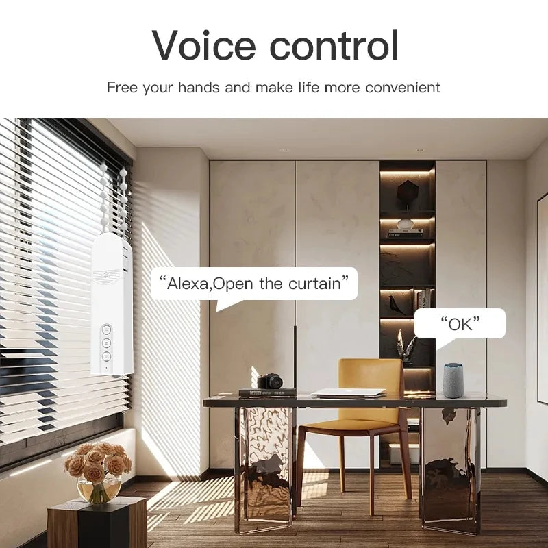 Tuya WiFi Smart Blind Motor – App-Controlled Automatic Roller Shutter & Curtain Opener Driver