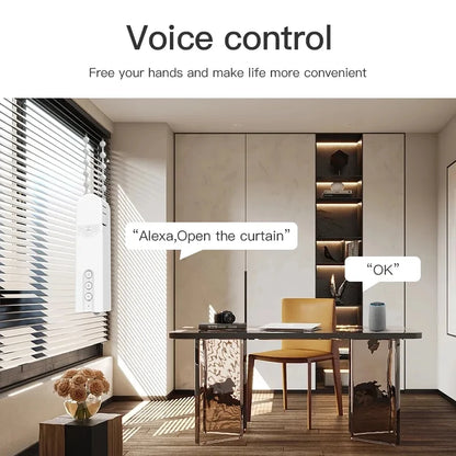 Tuya WiFi Smart Blind Motor – App-Controlled Automatic Roller Shutter & Curtain Opener Driver