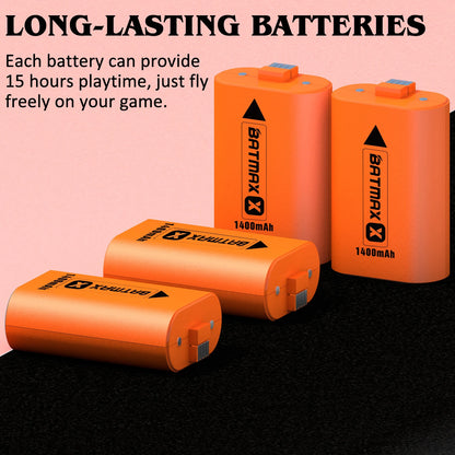 Batmax 1400mAh Rechargeable Li-ion Battery Pack for Xbox Series X/S & Xbox One Controllers
