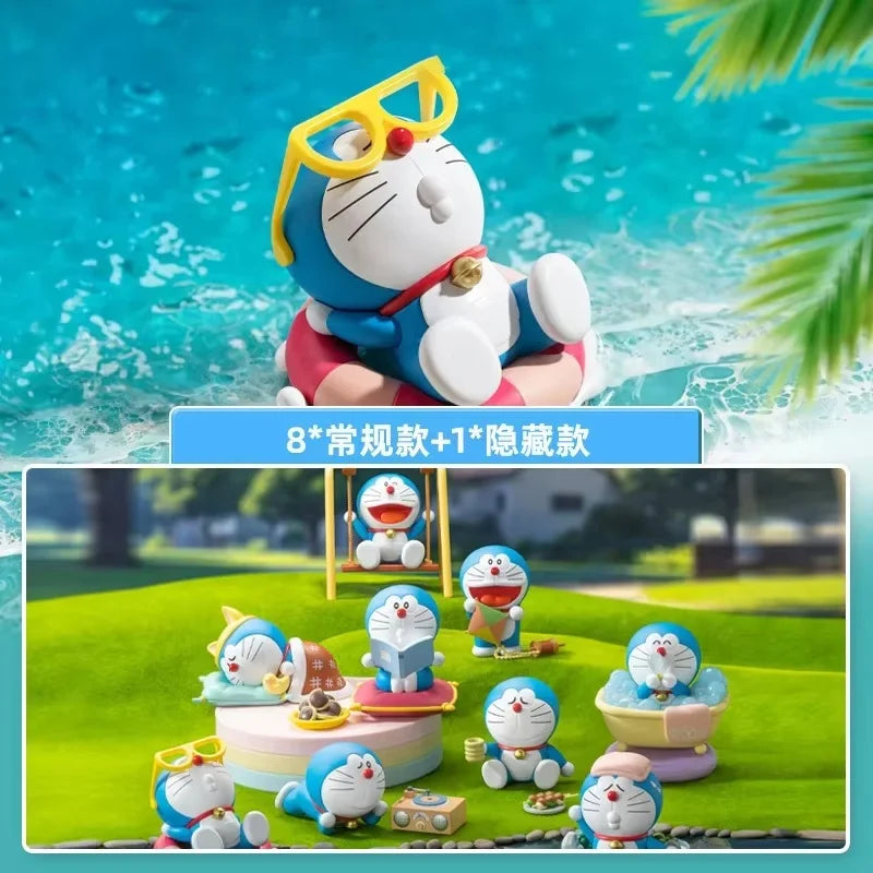 Genuine Doraemon Take a Break Series Blind Box Figures – Kawaii Anime Desktop Decor Toy, Room Ornament & Birthday Gift Collectible