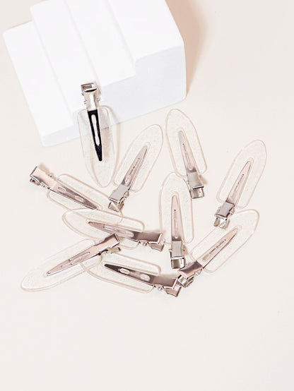 Seamless Transparent Hair Clips - 10-Piece Styling Clips for Wigs & Hair