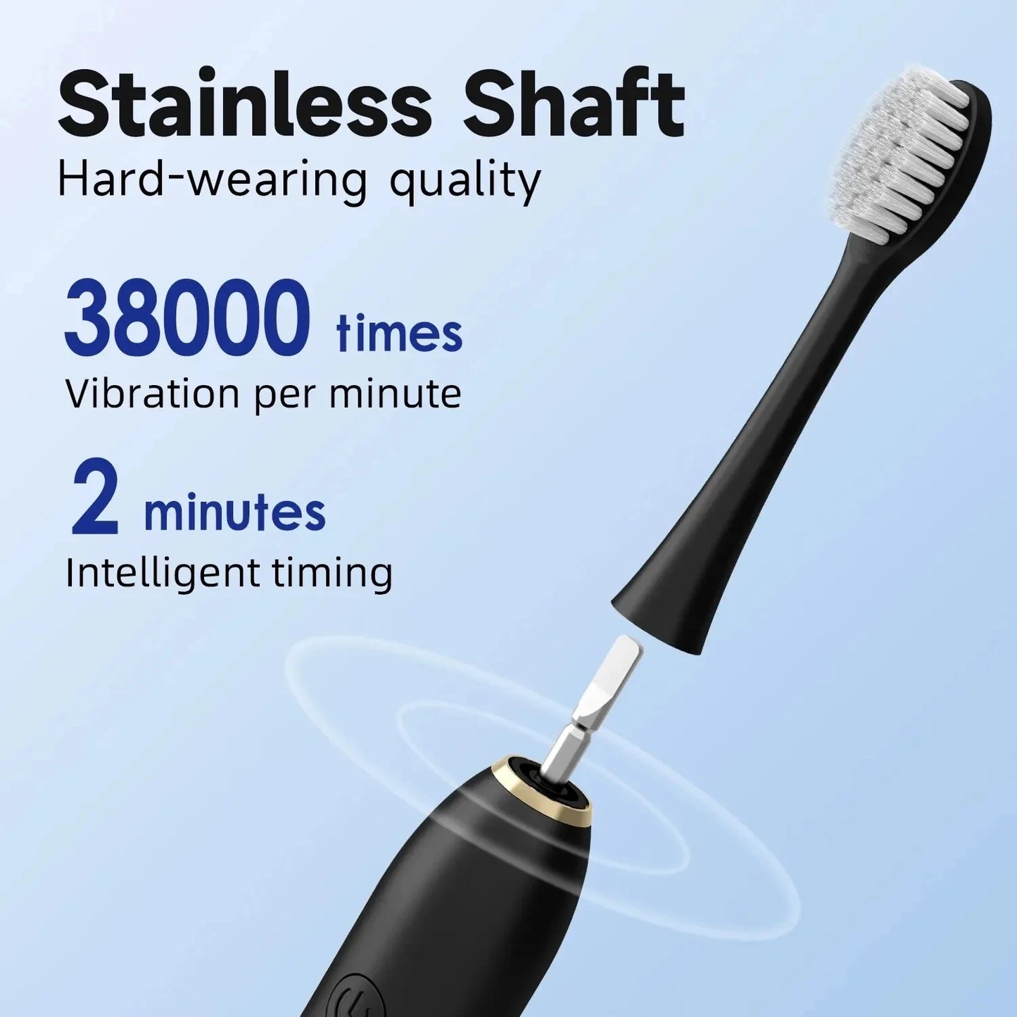 X-3 Sonic Electric Toothbrush – USB Rechargeable with 6 Clean Modes, Washable Teeth Whitening and Cleaning Brush