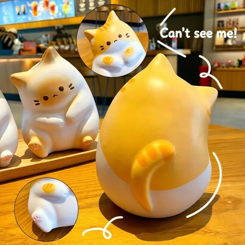 3-Piece Cute Cartoon Cat Squeeze Toy Set - Soft PU Slow-Rebound Fidget Toys for Stress Relief, Sensory Play, and Relaxation Gifts