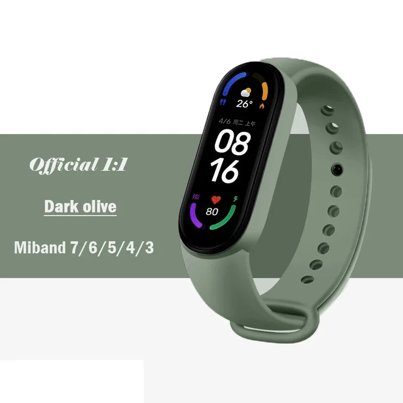 Silicone Strap for Xiaomi Mi Band 3-7 NFC – Sport Replacement Wristband Bracelet