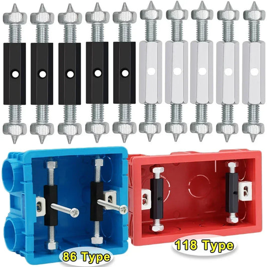 Wall Switch Socket Cassette Repair Tool | Adjustable Screws Support Rod with Wrench for 86/118 Type Electrical Accessories