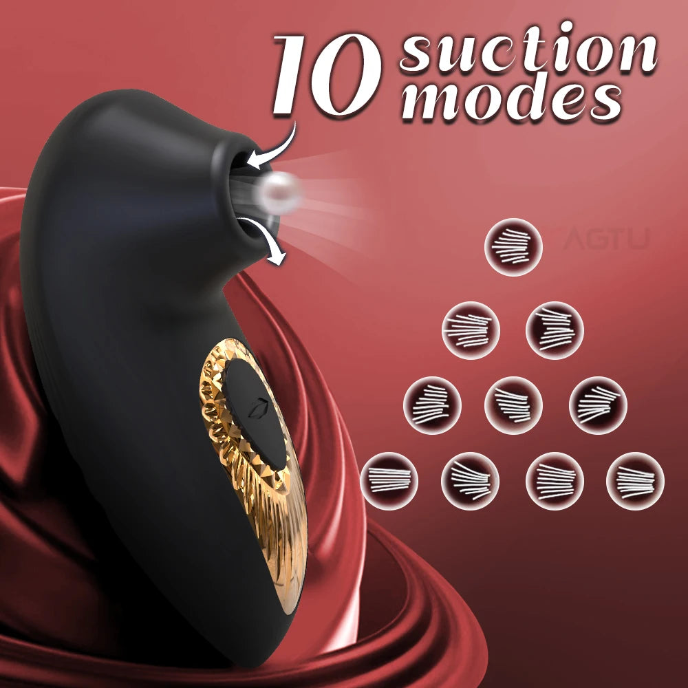 Mini Clitoral Suction Vibrator - Compact Rechargeable Intimate Massager for Adults, Clitoral & Nipple Stimulation