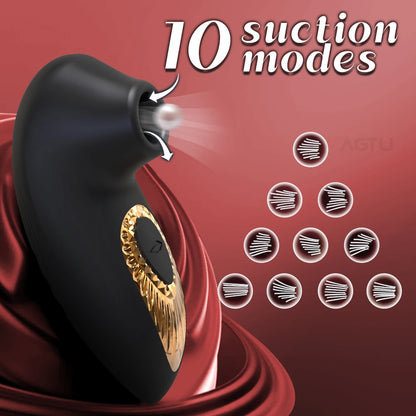 Mini Clitoral Suction Vibrator - Compact Rechargeable Intimate Massager for Adults, Clitoral & Nipple Stimulation