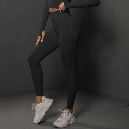 High Waist Women’s Yoga Leggings – Seamless Push-Up Fitness, Running & Gym Pants with Hip Lift and High Elasticity