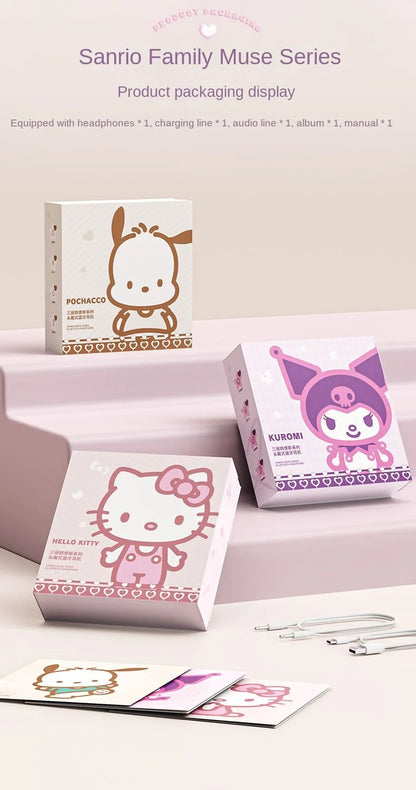 Hello Kitty & Kuromi Wireless Bluetooth Headset — Kawaii Cartoon Character Student Headphones, New Style
