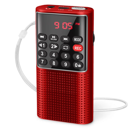 Mini Portable Pocket FM Radio – Handheld MP3 Walkman with Recorder & Rechargeable Battery