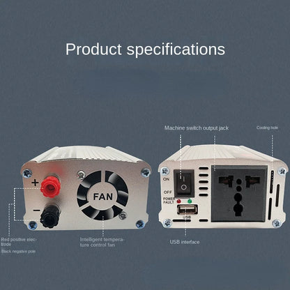 12V to 220V Solar Inverter — 500W/1000W/1500W/2000W Portable Voltage Converter & Car Power Charger