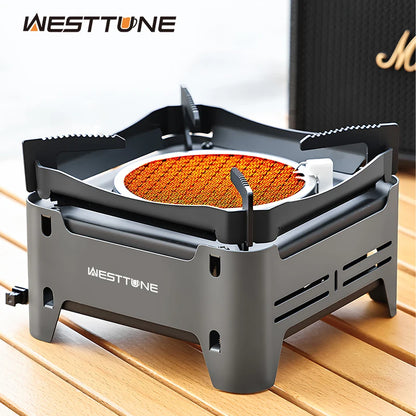 WESTTUNE Portable Camping Gas Stove - Outdoor Emergency Burner with Electronic Ignition for Picnics, BBQs & Garden Cooking