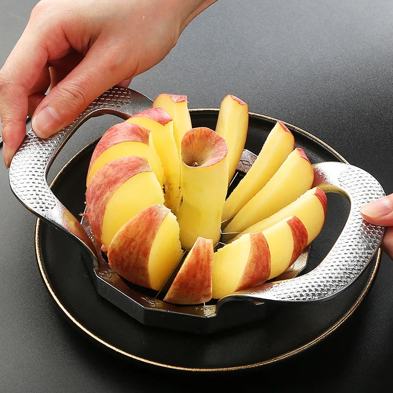 Versatile 8-in-1 Stainless Steel Kitchen Tool: Apple Corer, Slicer, Fruit Splitter, Pear Divider, Cutting Knife, Vegetable Chopper, and More!