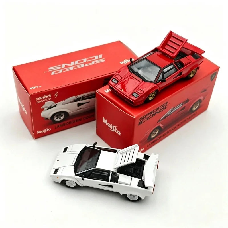 Maisto 1:64 Lamborghini Countach LP500 Diecast Model Car - Alloy Classic Sports Car Collectible Miniature Toy & Gift