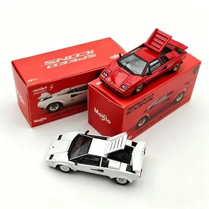 Maisto 1:64 Lamborghini Countach LP500 Diecast Model Car - Alloy Classic Sports Car Collectible Miniature Toy & Gift