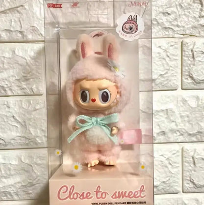 Mokoko 1st Spring Flower Sweetheart Pink Labubu Vinyl Doll - Kawaii Backpack Pendant Decoratio