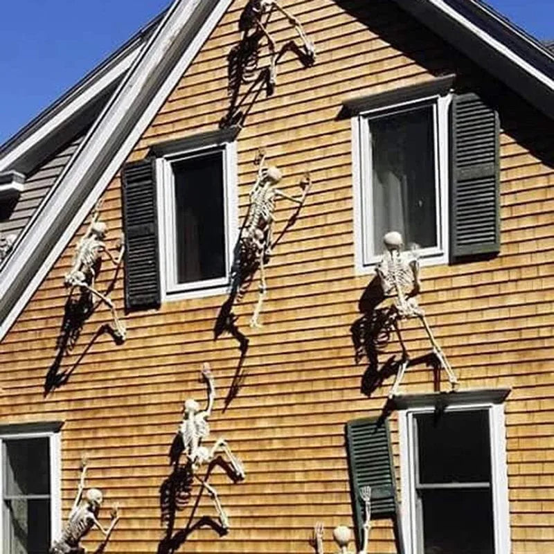 40cm Posable Human Skeleton Decoration - Halloween Horror Prop for Haunted Houses, Parties, and DIY Displays