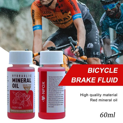 60ML Bicycle Brake Mineral Oil – High Performance Hydraulic Disc Brake Lubricant for Shimano Mountain & Road Bikes