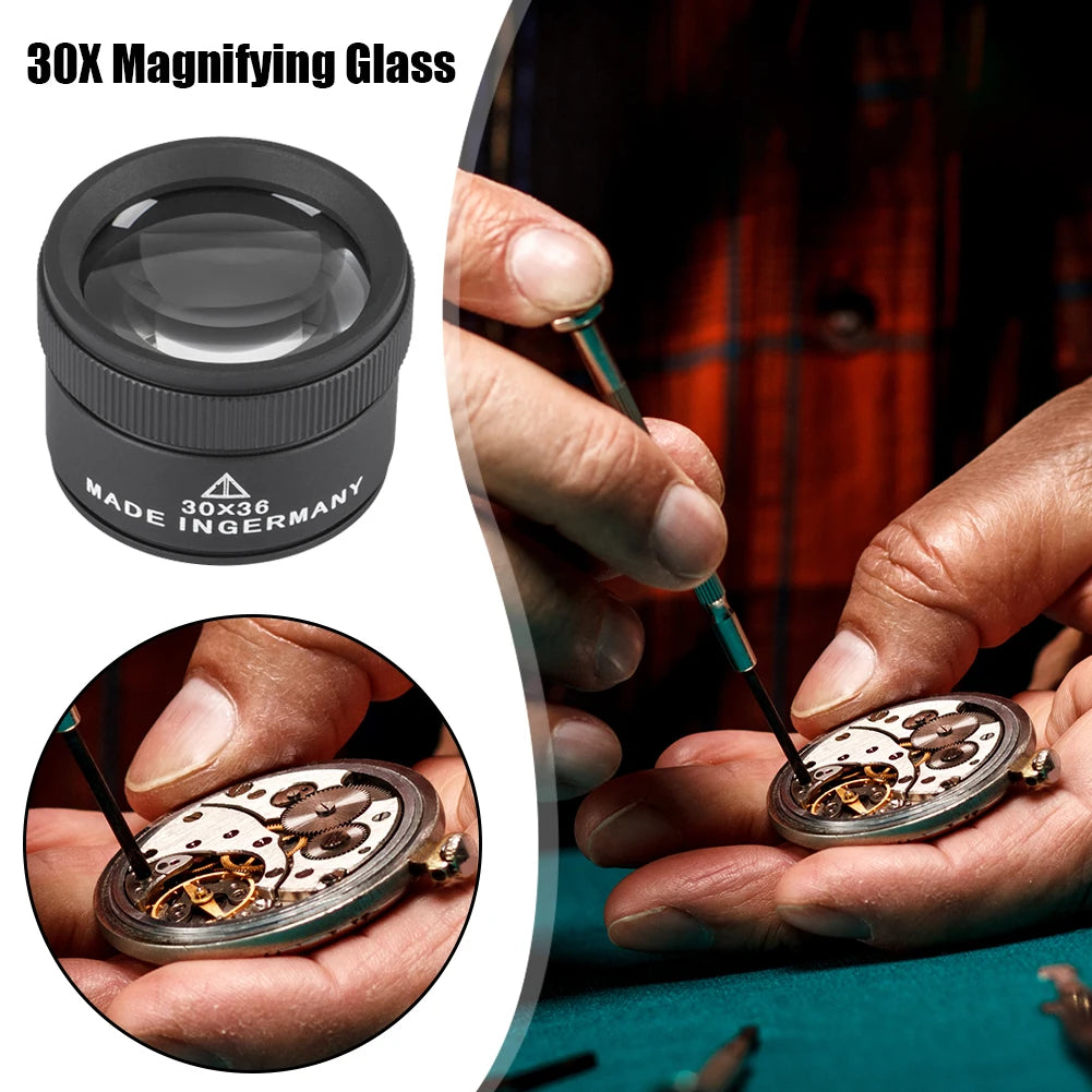 30X Monocular Magnifier – HD K9 Optical Lens Pocket Loupe for Watch & Jewelry Repair
