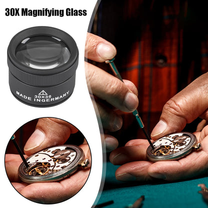 30X Monocular Magnifier – HD K9 Optical Lens Pocket Loupe for Watch & Jewelry Repair