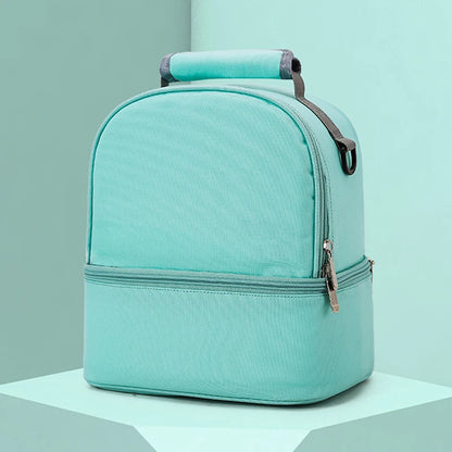 Insulated Double-Layer Mommy Bag — Large Capacity Travel & Picnic Baby Food Handbag