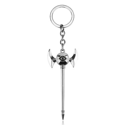 Yu-Gi-Oh! Yugi Muto Keychain - 3D Millennium Puzzle & Millennium Wheel Pendant